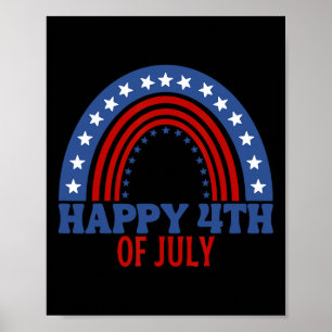 Poster Feliz 4 de Julho Piada Bandeira dos EUA para Indep