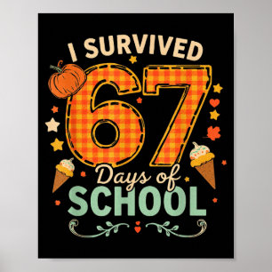 Poster Feliz 67º Dia De Escola Engraçado Professor Dia De