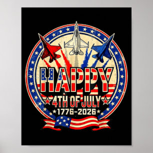 Poster Feliz americano 1776 2026 eua patriótico 4 de julh