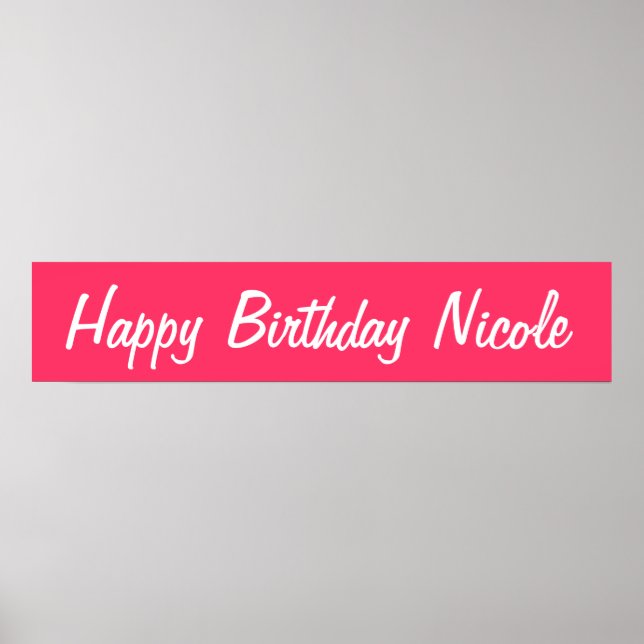 Póster Feliz aniversário (Frente)