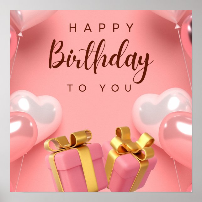 Poster Feliz aniversário (Frente)