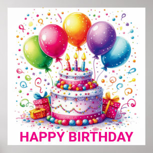 Poster Feliz aniversário