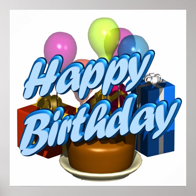 Poster Feliz aniversário (Frente)