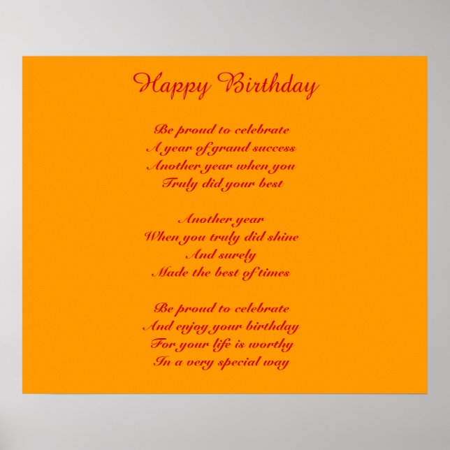 Poster Feliz aniversário (Frente)