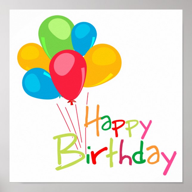 Póster Feliz aniversário (Frente)