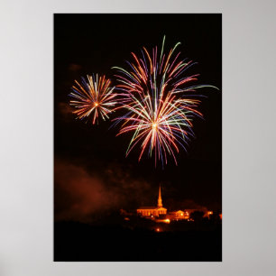 Póster Feliz aniversario EUA