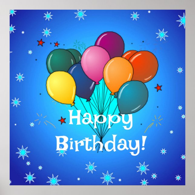 Poster Feliz aniversário...hora de comemorar! Ronda Cláss (Frente)