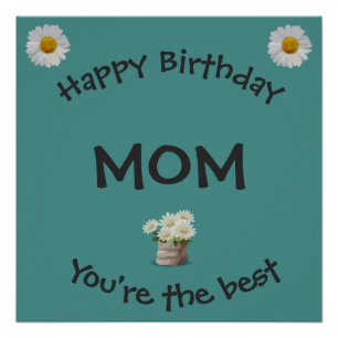 Póster Feliz aniversário mãe