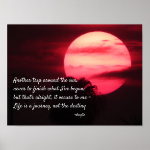 Poster Feliz Aniversário - Outra Viagem Em Torno Do Sol