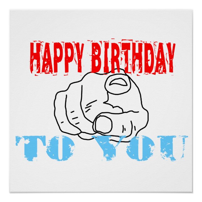 Póster Feliz Aniversário Para Você (Frente)