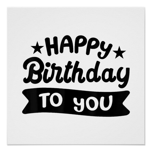 Póster Feliz aniversário para você (Frente)