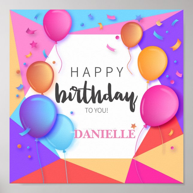 Poster Feliz Aniversário Para Você (Frente)