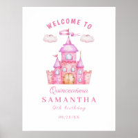 Feliz aniversário pequeno castelo da princesa