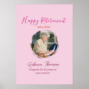 Poster Feliz ano de aposentadoria nome círculo foto apose