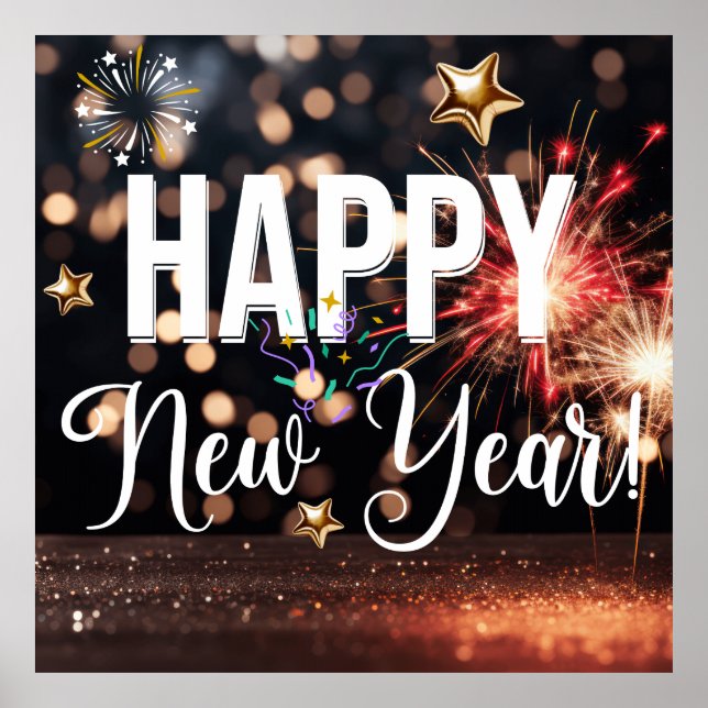 Poster Feliz ano novo (Frente)