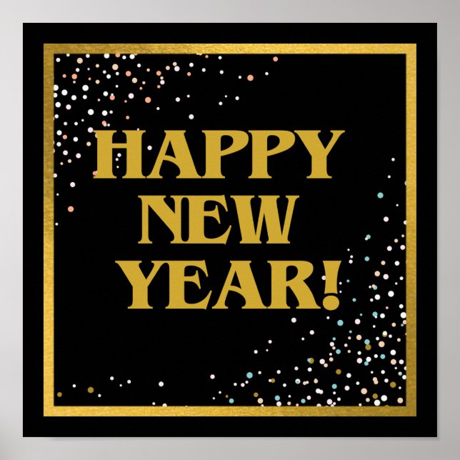 Poster Feliz ano novo (Frente)