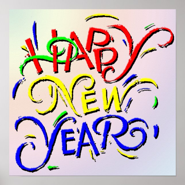 Poster feliz ano novo (Frente)