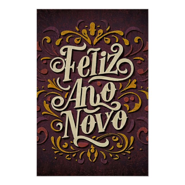 Póster Feliz Ano Novo (Frente)
