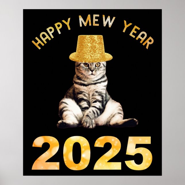 Poster Feliz Ano Novo 2025 (Frente)