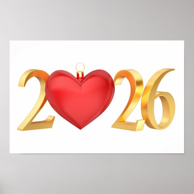 Poster Feliz Ano Novo 2026 (Frente)