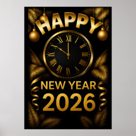 Poster feliz ano novo 2026