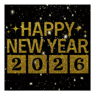 Póster Feliz Ano Novo 2026