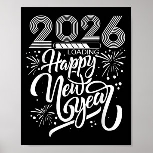 Poster Feliz ano novo 2026 Anos novos De Carregamento Do 