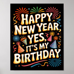 Poster Feliz Ano Novo 2026 É a Celebração da Minha Festa