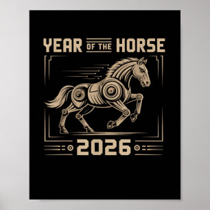 Poster Feliz Ano Novo Chinês Do Cavalo 2026, Zod Lunar
