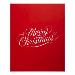 Póster Feliz Ano Novo Natal Alegre Temporada de Feriados