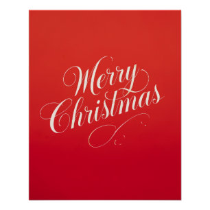 Póster Feliz Ano Novo Natal Alegre Temporada de Feriados