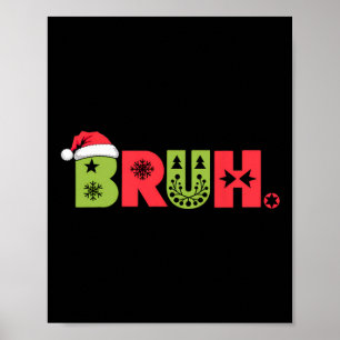 Poster Feliz Bruh Família Natal Correspondendo Papais noe