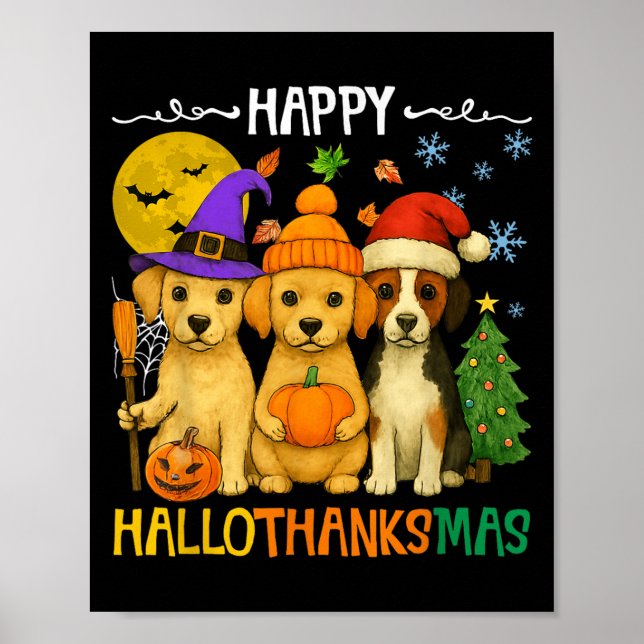 Poster Feliz Cachorro do Hallothanksmas lança Mash Feriad (Frente)