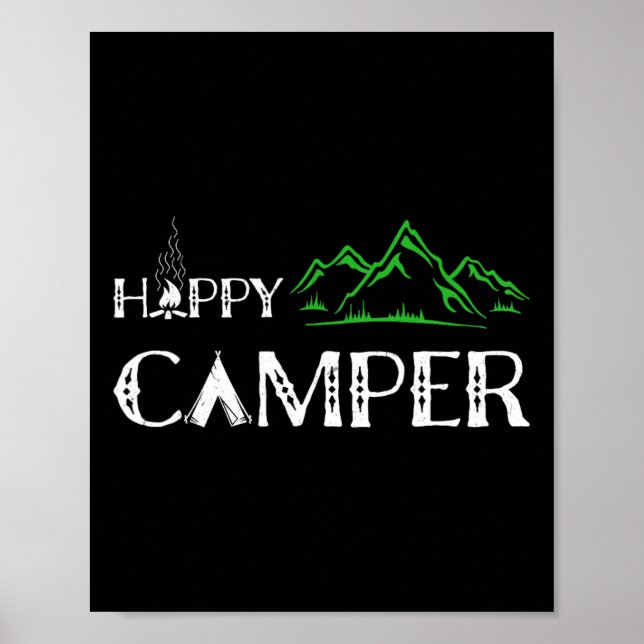 Poster Feliz Camper - Acampamento Para Homens (Frente)