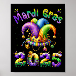 Poster Feliz Carnaval Mardi Gras Mardi Gras 2025 Jester O