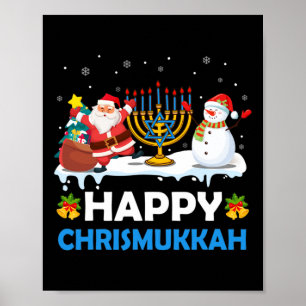 Poster Feliz Chrismukkah Hanukkah Diversão Natal Alegre J
