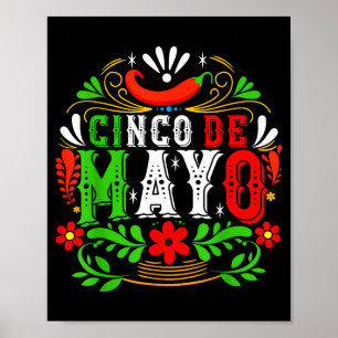 Poster Feliz cinco de maio festa esquadrão 5 de maio mexi