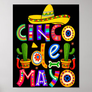 Poster Feliz cinco de mayo festa esquadrão 5 de maio mexi