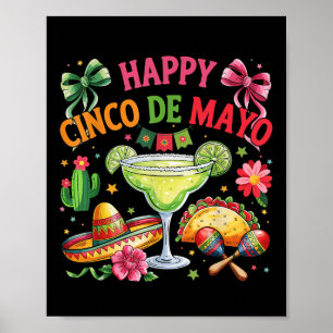 Poster Feliz Cinco De Mayo Fiesta Partido Mexicano Homens