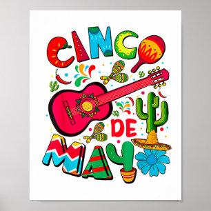 Poster Feliz Cinco de Mayo Men Women Kids 5 De Mayo Mexic