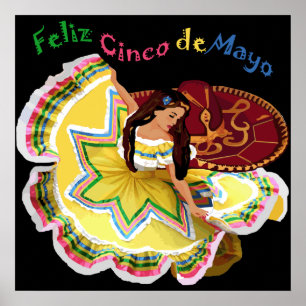 Póster Feliz Cinco de Mayo Print