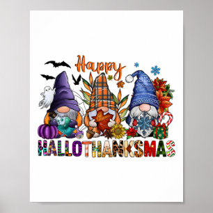 Poster Feliz de Ação de Graças dos Gnomos do Hallothanksm