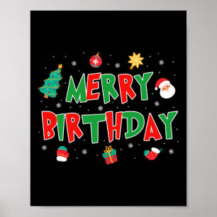 Poster Feliz de aniversário Feliz Natal Feliz Natal Natal