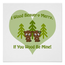 Póster Feliz de madeira se a madeira for minha