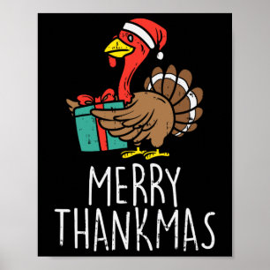 Poster Feliz de Natal Papais noeis Turquia Dia de Ação de