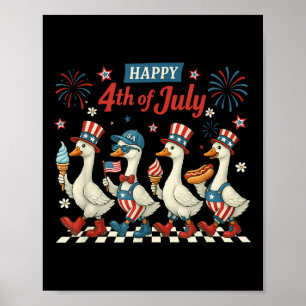 Poster Feliz Dia 4 De Julho Da Independência Dos Patos Am