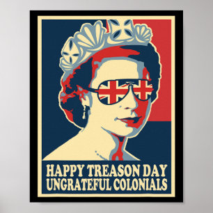 Poster Feliz Dia 4 De Julho De Coloni Britânico