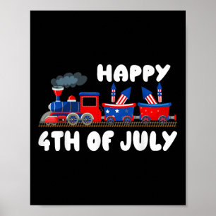 Poster Feliz Dia 4 De Julho Treinem Independência Da Band