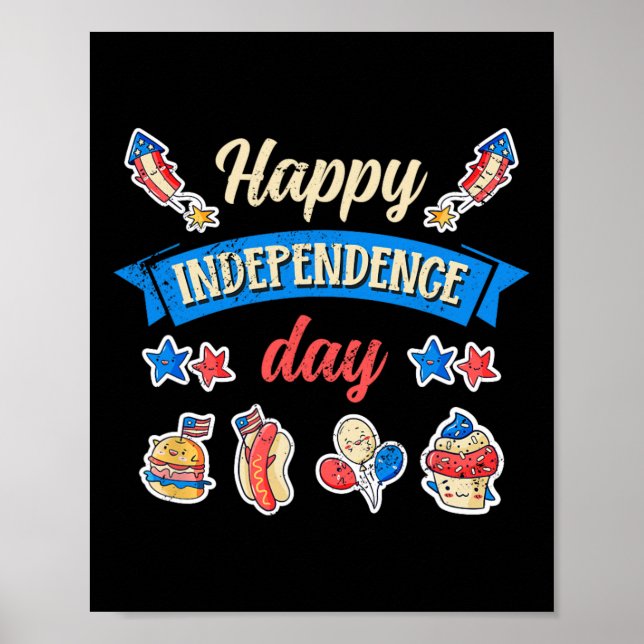 Poster Feliz Dia da Independência - Independência 4 de ju (Frente)
