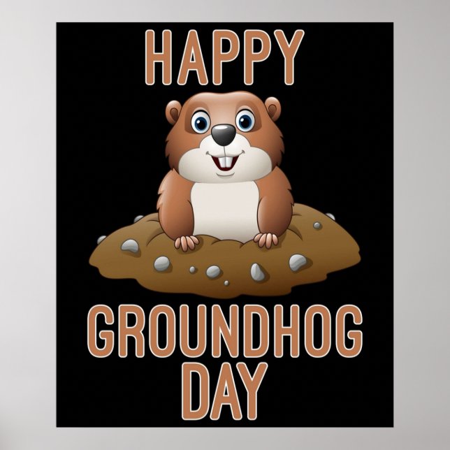 Poster Feliz Dia da Marmota (Frente)